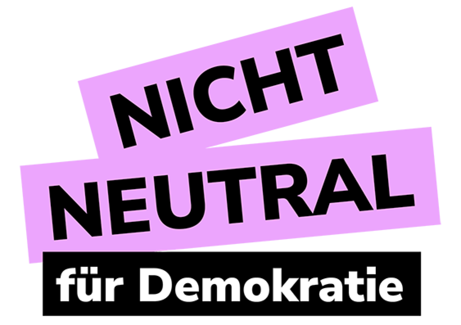 Schriftzug Nicht Neutral in Großbuchstaben 