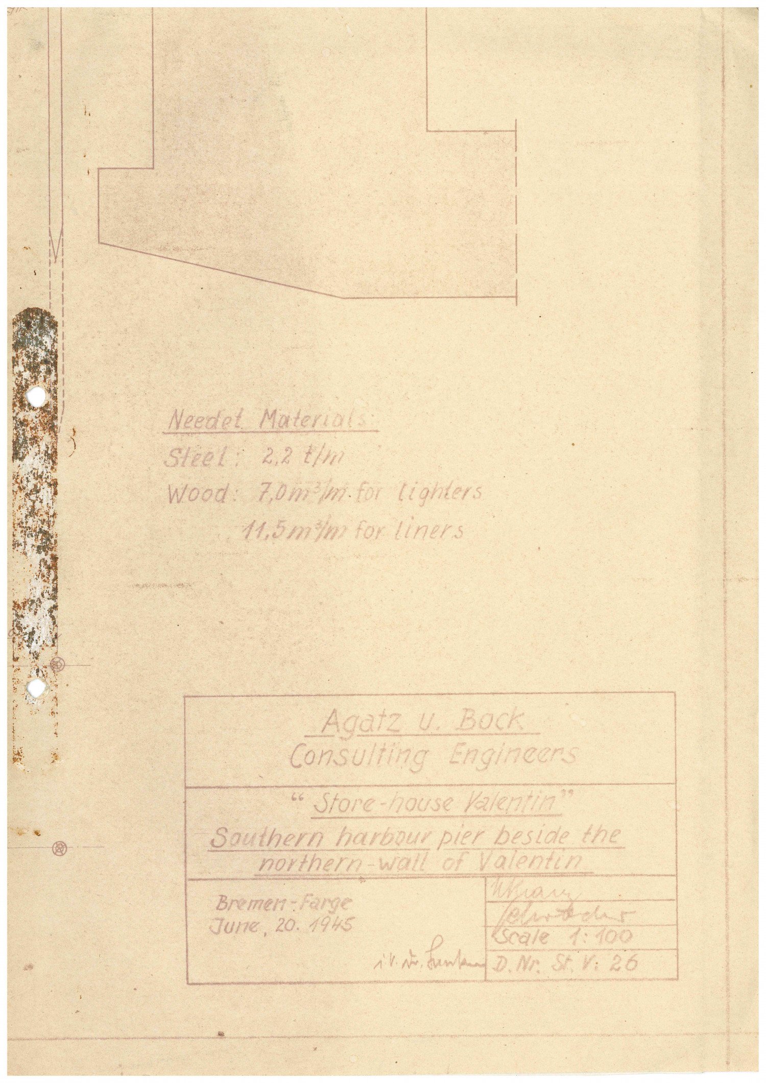 Abgebildet wird ein mit Schreibmaschine verfasstes Dokument.  Weitere Informationen zum Bild finden Sie im Transkript des Bildes